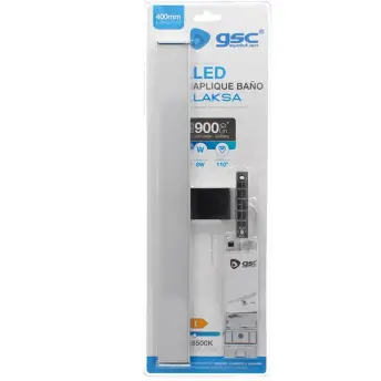 APLIQUE LED BAÑO 8w 6500K 40x12x4,2cm 203800042 GSC