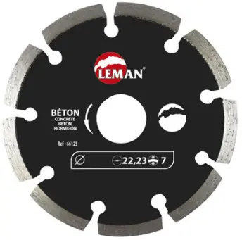 DISCO DIAMANTE GENERAL OBRA 115mm SEGMENTADO 66115 LEMAN