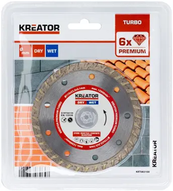 DISCO DIAMANTE TURBO 115mm CONTINUO KRT083100 KREATOR