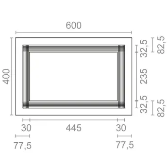MARCO MICROONDAS 60x40cm BLANCO 94505