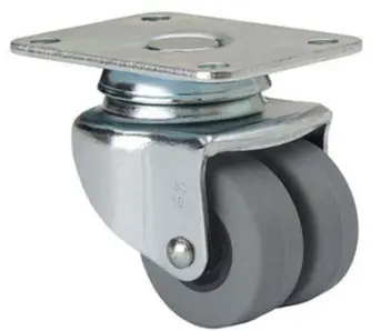 RUEDA DOBLE 40mm PLACA ZINCADA 3.0012