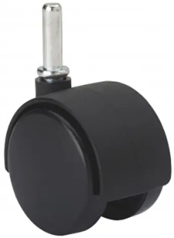 RUEDA DOBLE PLASTICO NEGRO 40mm ESPIGA 6x24mm 1-0441 ALEX