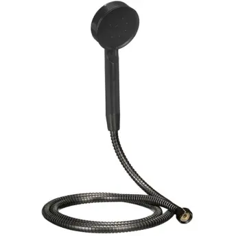 SET TELEFONO DUCHA 3 POSICIONES Y FLEXO 1.5m SOPORTE NEGRO 12594 BERILO