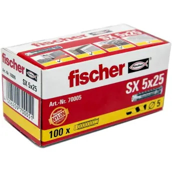 CAJA 100 TACOS FISCHER SX 5x25mm