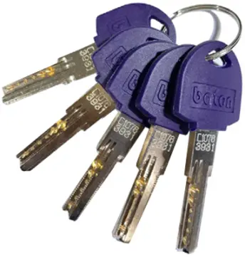 BOLSA 10 LLAVES SEGURIDAD BOMBILLO UNITE KB 5600 BATON