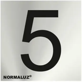 SEÑAL NUMERO 5 ACERO INOX ADHESIVO 5cm RD717175