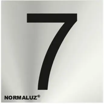 SEÑAL NUMERO 7 ACERO INOX ADHESIVO 5cm RD717177
