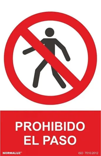 SEÑAL PROHIBIDO EL PASO 210x297 RD40002