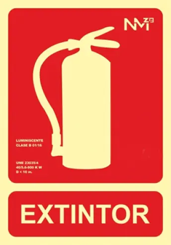 SEÑAL EXTINTOR PVC 210x297mm RD00101
