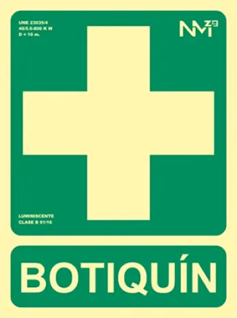 SEÑAL BOTIQUIN PVC 210x297mm RD14108
