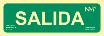 SEÑAL SALIDA PVC 30x10cm RD12104