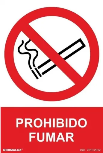 SEÑAL PROHIBIDO FUMAR 210x297mm RD40000
