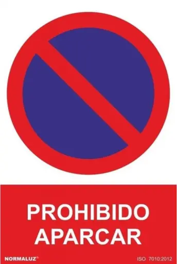 SEÑAL PROHIBIDO APARCAR 297x210mm RD40040