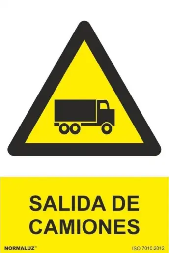 SEÑAL SALIDA CAMIONES 210x297mm RD30023