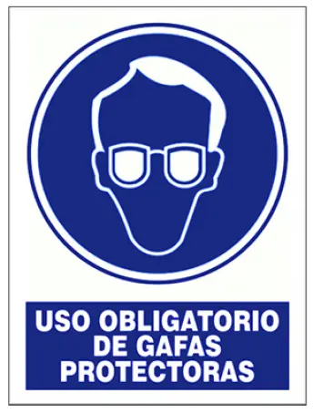 SEÑAL OBLIGACION USO GAFAS 210x297mm RD20002