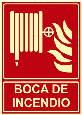 SEÑAL BOCA DE INCENDIO 210x297mm RD00108