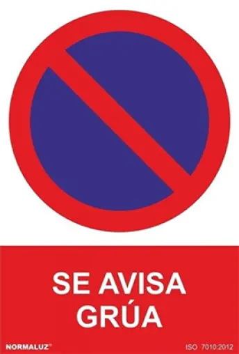 SEÑAL SE AVISA GRUA 210x297mm RD40041