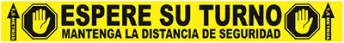 CINTA ADHESIVA SUELO ESPERE SU TURNO 70x10cm BA81100